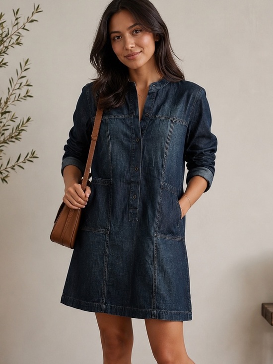 Madewell Dresses & Skirts - Madewell Dark Indigo Denim tunic dress with Brand Label. XS